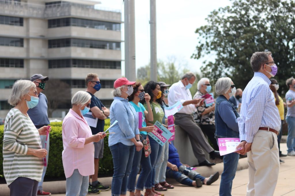 Group gathers at the Capitol to protest anti-voting laws