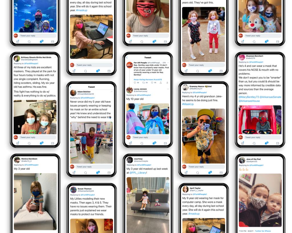 pic collection of people tweeting pictures of their kids wearing masks