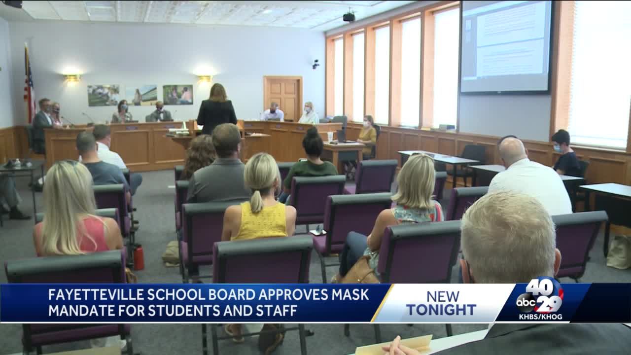 Fay school board vote for mask mandate in schools