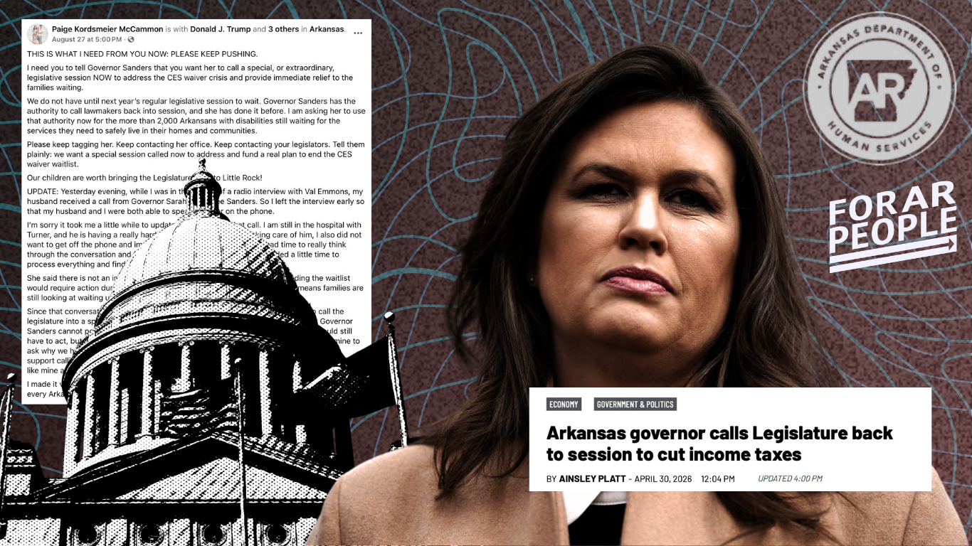 Sarah Huckabee Sanders, We Need a Special Session NOW!